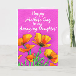 Cartão De Festividades Dia de as mães Rosa Picado Filha Personalizado