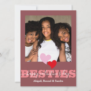 Cartão De Festividades Dia de Bestie dos Melhores Amigos da Elegante