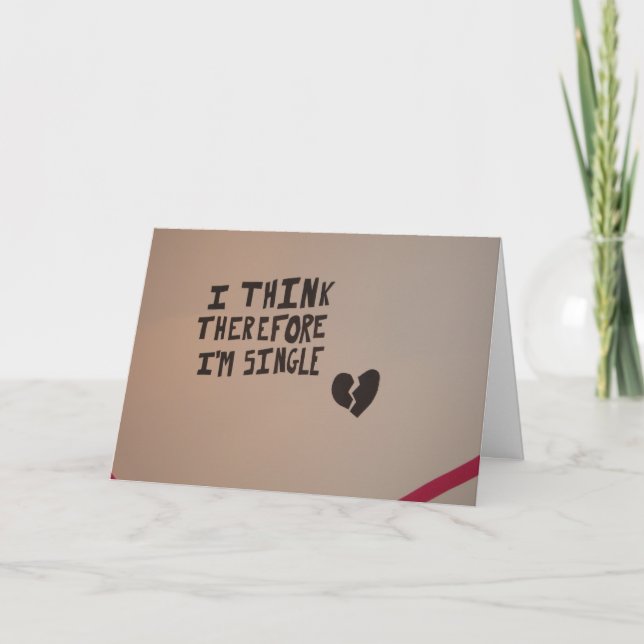 Cartão De Festividades Dia de Consciência do solteiro (Frente)
