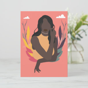 Cartão De Festividades Dia de Consciência Preta Desenhada à Mão Concei