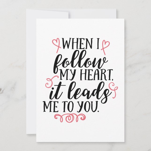 Cartão De Festividades Dia de os namorados (Frente)