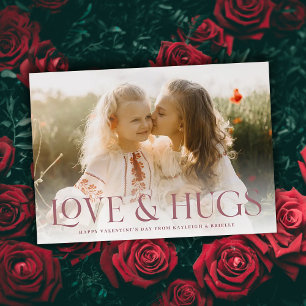 Cartão De Festividades Dia de os namorados Amor e Cheio de Hugs