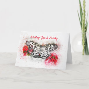 Cartão De Festividades Dia de os namorados borboleta