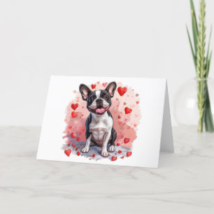 Cartão De Festividades Dia de os namorados Boston Terrier Dog
