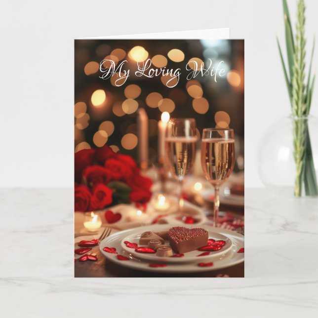 Cartão De Festividades Dia de os namorados Card-My Loving Wife (Frente)