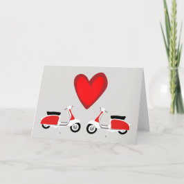 Cartão De Festividades Dia de os namorados Card Patinete Love