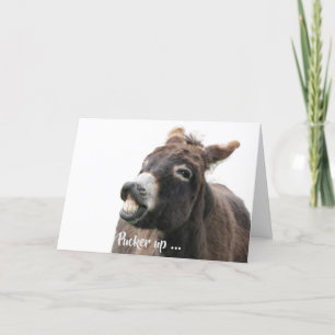 Cartão De Festividades Dia de os namorados com burro