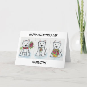 Cartão De Festividades Dia de os namorados da namorada Westie