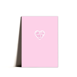 Cartão De Festividades Dia de os namorados de Amor com Coração Rosa Mínim