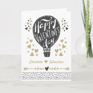 Cartão De Festividades Dia de os namorados de balão de ar quente personal