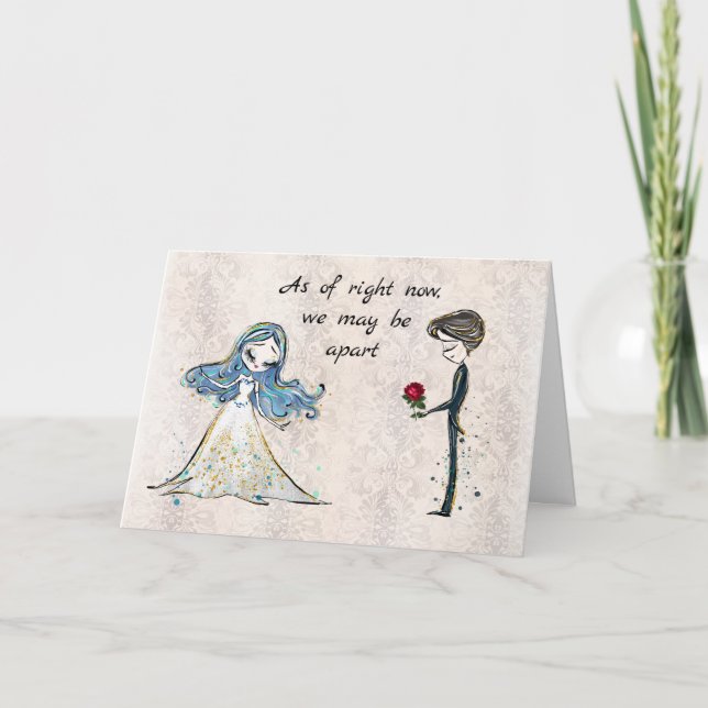 Cartão De Festividades Dia de os namorados de Casal de Encheamento de Lon (Frente)