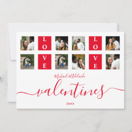 Cartão De Festividades Dia de os namorados de Colagem de Fotos Personaliz