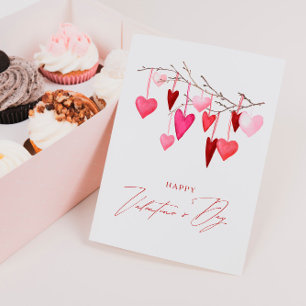 Cartão De Festividades Dia de os namorados de Corações de Aquarela