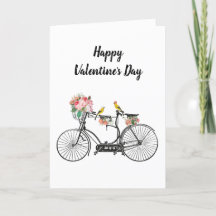 Dia de os namorados de Flores Românticas de Bicicl