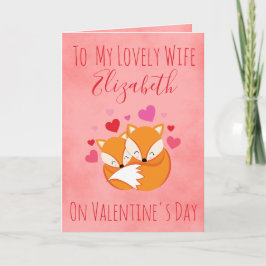 Cartão De Festividades Dia de os namorados de fofinhos para Esposa