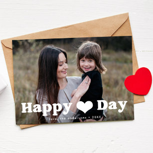 Cartão De Festividades Dia de os namorados de Foto Feliz Dia do Coração