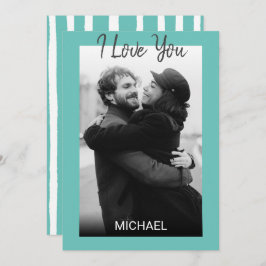 Cartão De Festividades Dia de os namorados de Foto Simplista Moderno