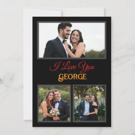 Cartão De Festividades Dia de os namorados de Fotografia Personalizada Si