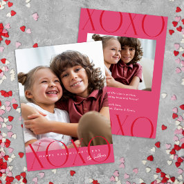 Cartão De Festividades Dia de os namorados de Fotografia XOXO Moderno Cor