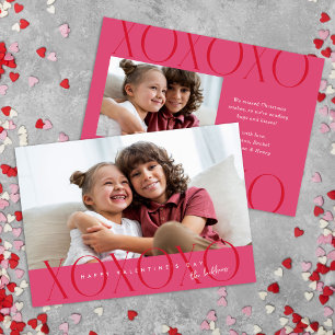 Cartão De Festividades Dia de os namorados de Fotografia XOXO Moderno Cor