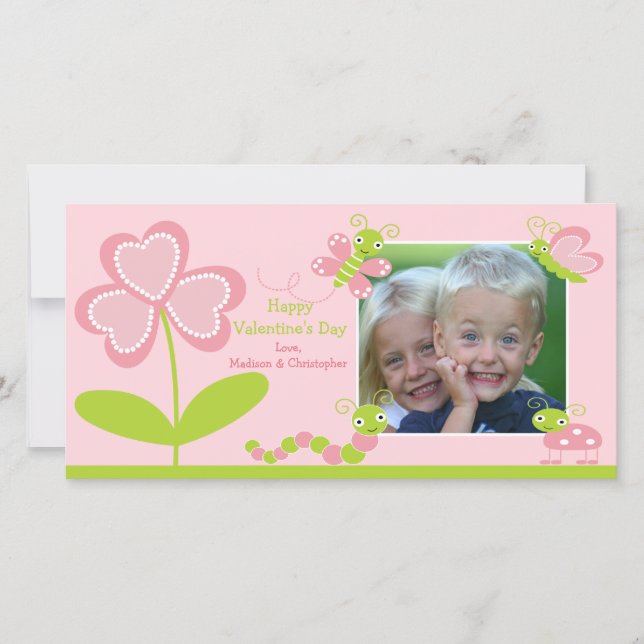 Cartão De Festividades Dia de os namorados de Insetos (Frente)