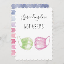 Dia de os namorados de máscara de face de aquarela