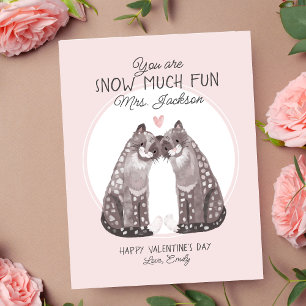 Cartão De Festividades Dia de os namorados de Namorados de professor de L