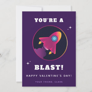 Cartão De Festividades Dia de os namorados Escolar de Garotos Espaciais d