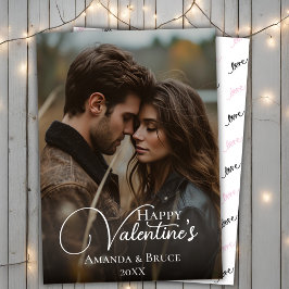 Cartão De Festividades Dia de os namorados Feliz de Script de Pincel de F