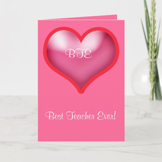 Cartão De Festividades Dia de os namorados Feliz, Melhor Professora Do Mu (Frente)