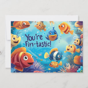 Cartão De Festividades Dia de os namorados Fin-tastic Kid Friendly