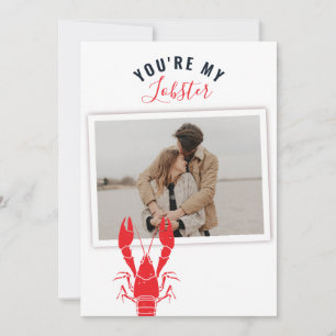 Cartão De Festividades Dia de os namorados Fotográfico Lobster Gag Marin
