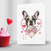 Dia de os namorados francês Bulldog Cão francês Co