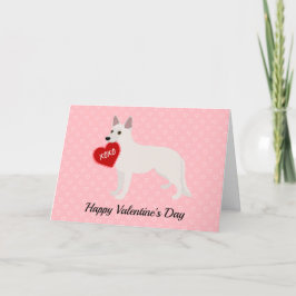 Cartão De Festividades Dia de os namorados German shepherd branco