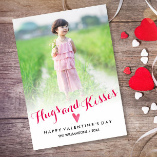 Cartão De Festividades Dia de os namorados Hugs Kisses Foto da Família He