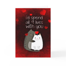 Dia de os namorados Love Cats Card