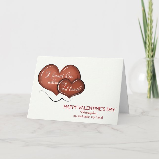 Cartão De Festividades Dia de os namorados - Minha Alma, Meu Amigo person (Frente)