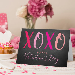 Cartão De Festividades Dia de os namorados moderno Hugs & Kisses (XOXO)