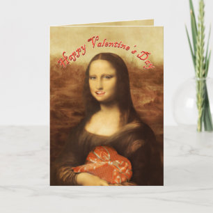 Cartão De Festividades Dia de os namorados Mona Lisa