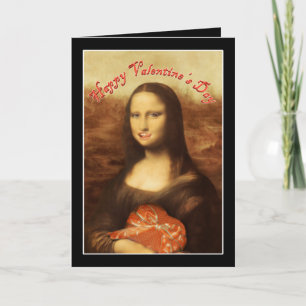 Cartão De Festividades Dia de os namorados Mona Lisa