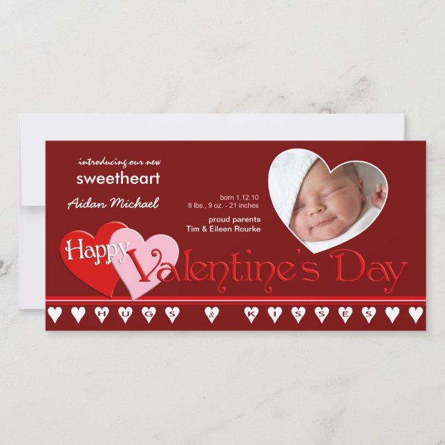 Cartão De Festividades Dia de os namorados - Novo lançamento do bebê (Frente)
