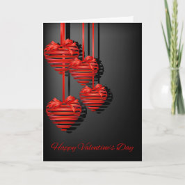 Cartão De Festividades Dia de os namorados - Ornamentos do Coração Abstra