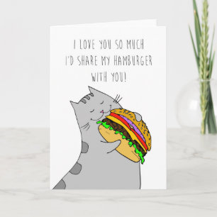 Cartão De Festividades Dia de os namorados que eu te amo Cartão: Gatinho