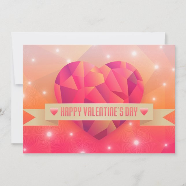 Cartão De Festividades Dia de os namorados Romântico Amor Moderno (Frente)