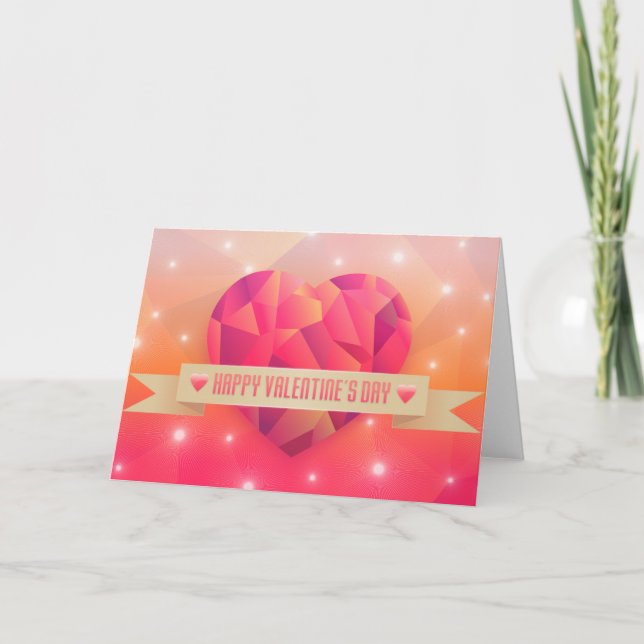 Cartão De Festividades Dia de os namorados Romântico Amor Moderno (Frente)