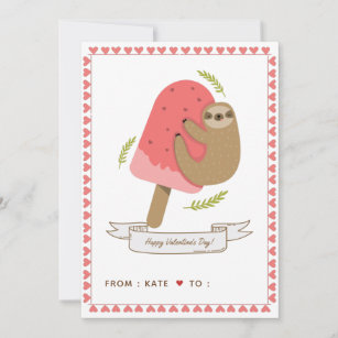 Cartão De Festividades Dia de os namorados rosa de amizade escolar para c