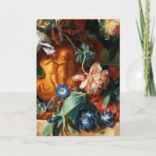 Cartão De Festividades Dia de os namorados ROSE DE PINK, ANEMONE E FLORES