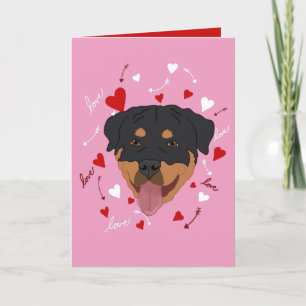 Cartão De Festividades Dia de os namorados Rottweiler