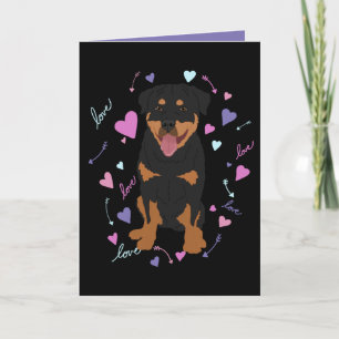 Cartão De Festividades Dia de os namorados Rottweiler