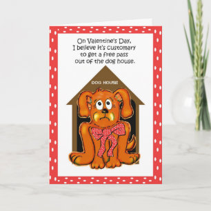 Cartão De Festividades Dia de os namorados Sai do Cachorro Humor Engraçad